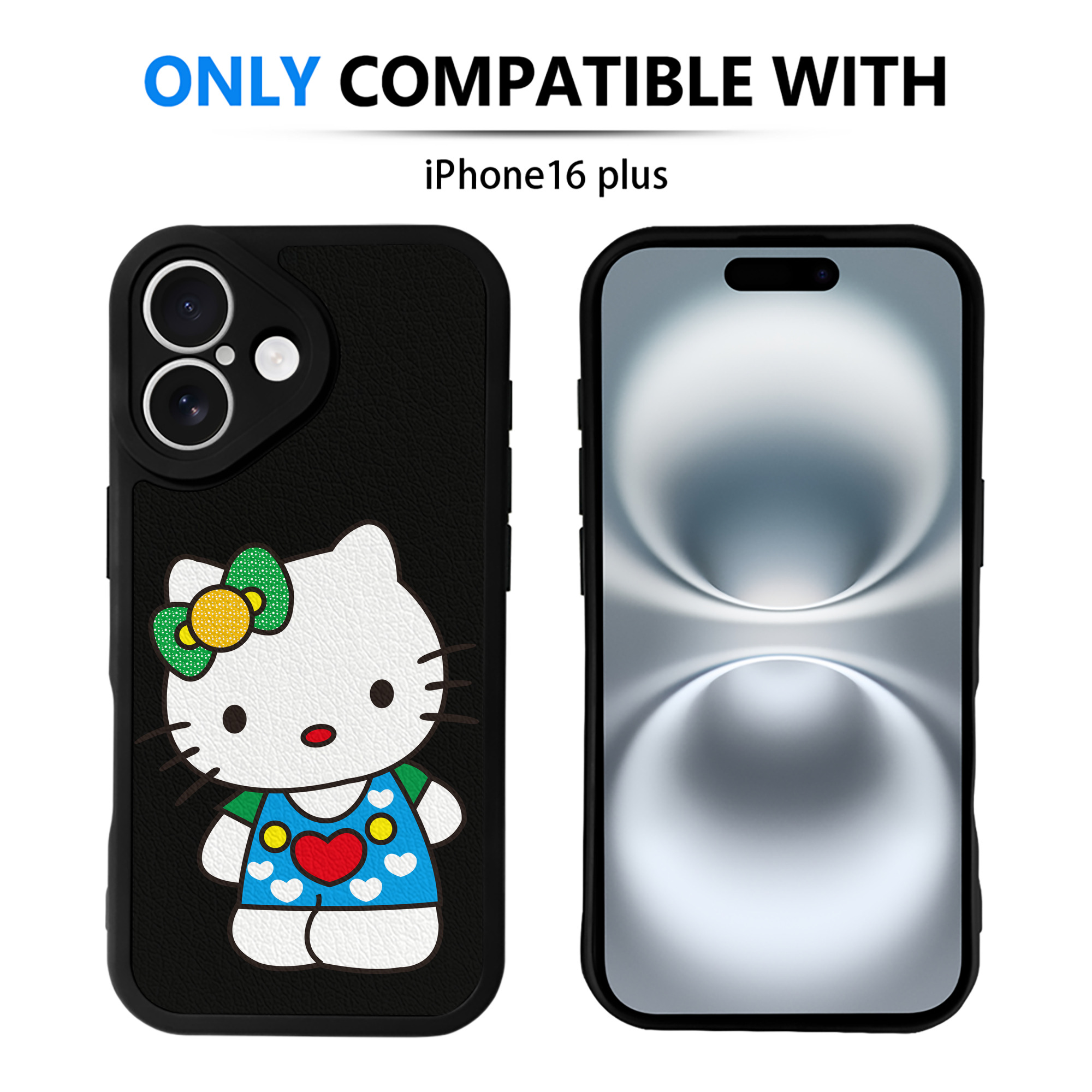 （画像用） Hello Kitty ハローキティ 【iPhone 16シリーズ対応】シリコンスマホケース（レザー調） 材質：シリコン